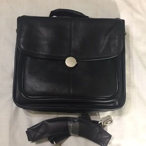 NWOT  DELL Laptop BlackLeather Messenger Notebook